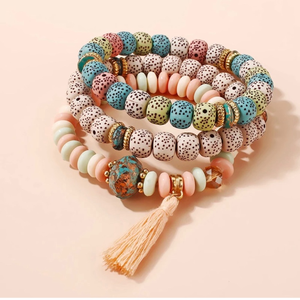 Volcanic Stone Tassel Bracelets NEW